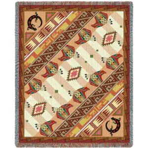 Western Slant Light Woven Throw Blanket 3637-T
