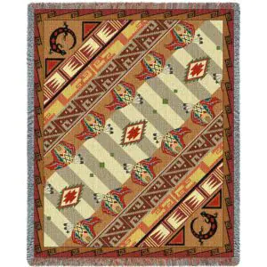 Western Slant Shadows Woven Throw Blanket 3882-T
