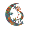 Moon with KoKopelli Metal Wall Art WA149