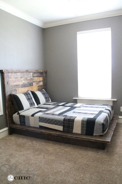 Easy Rustic DIY Platform Bed