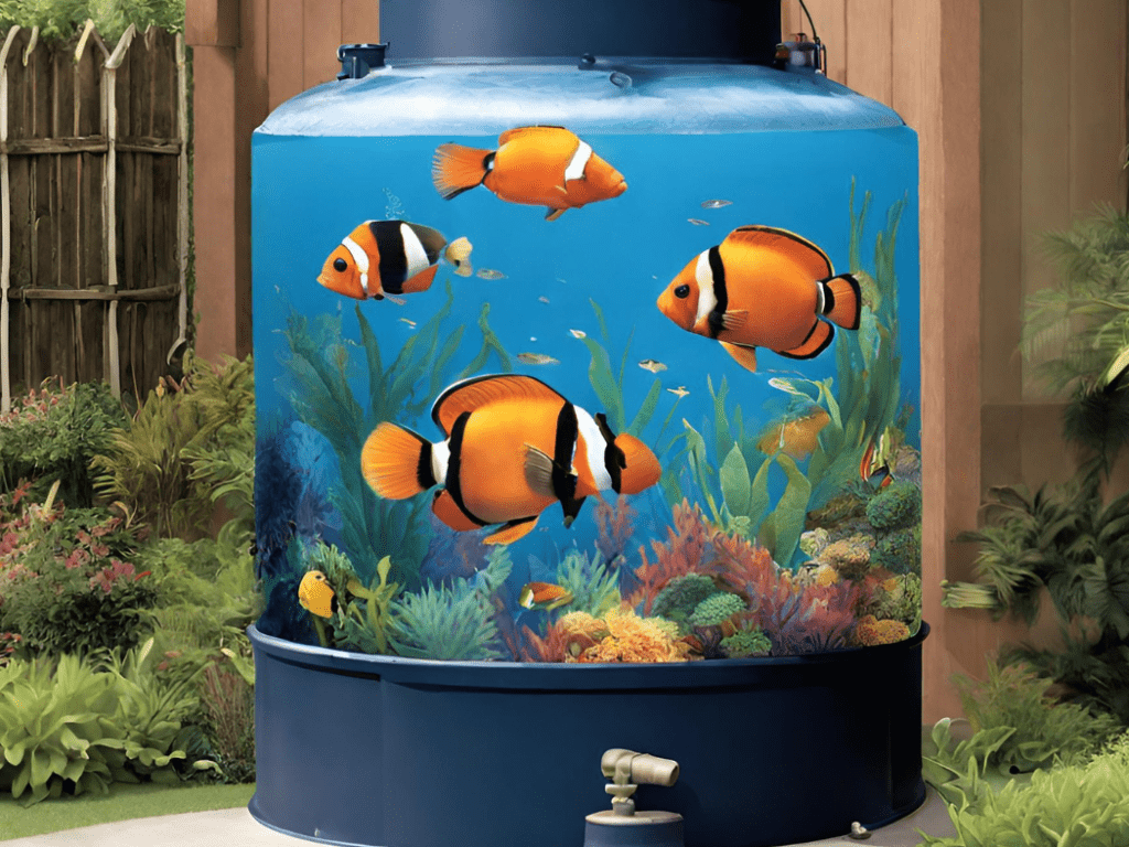 Illustration of a Well-Water Storage Tank with a Mural