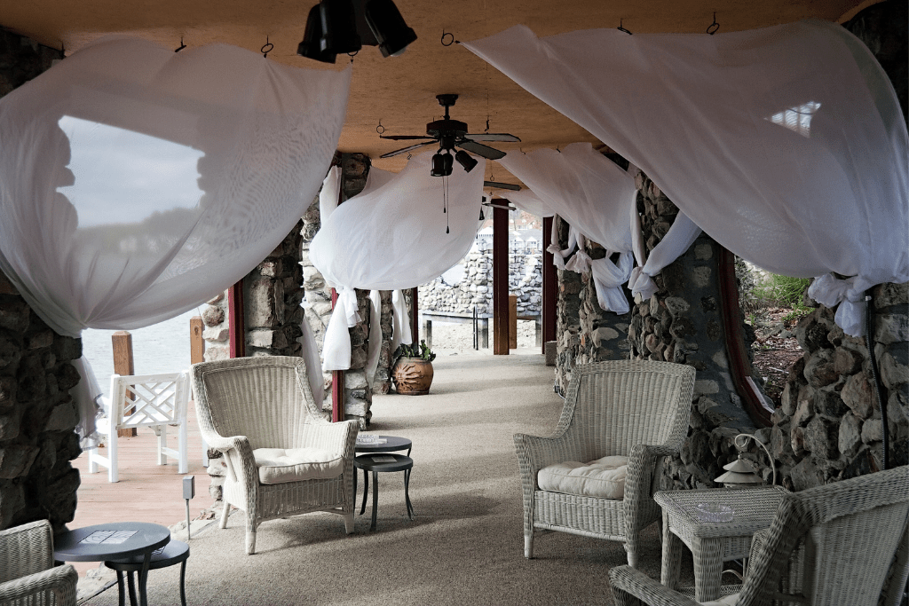 Billowing Curtains Outdoor Patio