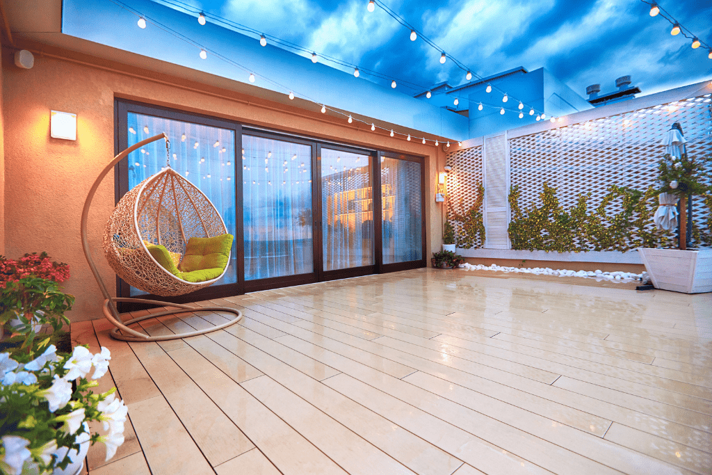 Hammock Chair on a Patio