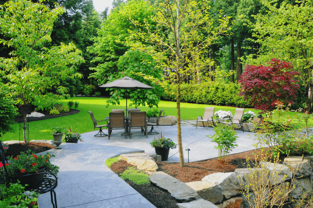 Poured Concrete Patio Area