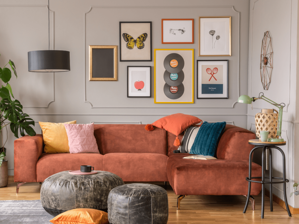 A simplified example of Maximalist Eclecticism Home Decor.